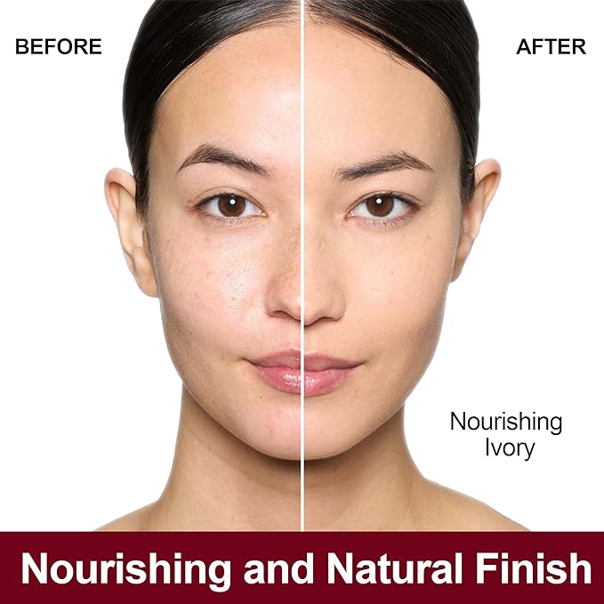 FV Dewy Liquid Foundation, Hydrating Smooth Formula & Lightweight, Longwear Medium-Full Coverage with Natural Finish, Waterproof Foundation for Dry/Combination Skin, 30g, Nourishing Ivory
