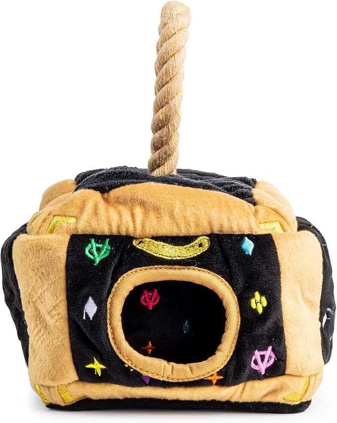Haute Diggity Dog Chewy Vuiton Trunk Puzzle with 3 Plush Squeaky Dog Toys
