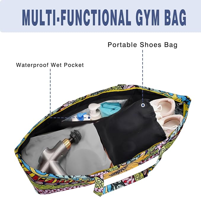 Yoga Mat Bag Yoga Mat Carrier with Shoes Compartment & Wet Pocket Pilates Bag with Zipper Pockets & Yoga Mat Holder Strap Yoga Bags and Carriers Fits All Your Stuff