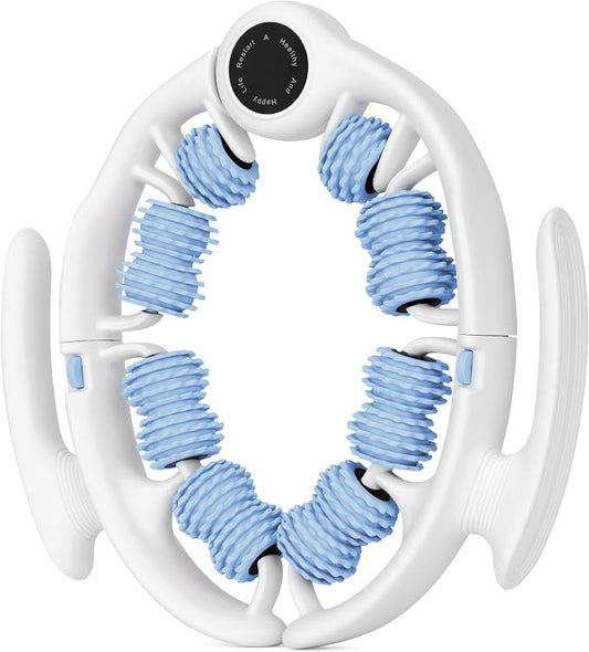 COZLOW Cellulite Massage Roller - Blue - Anti-Cellulite Massager with Detachable Roller Handles for Thighs, Legs & Buttocks - Fascia Massage Tool for Lymphatic Drainage & Deep Tissue Therapy