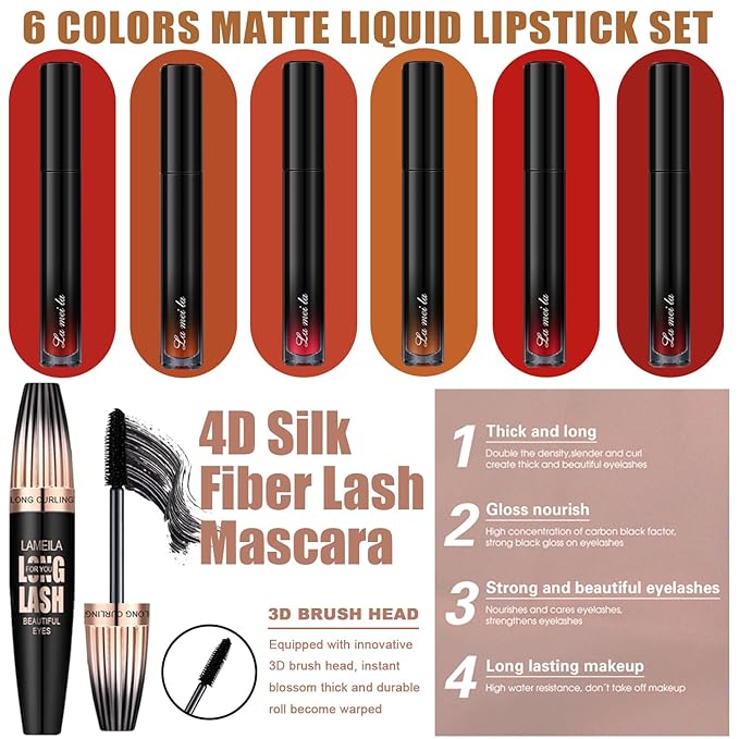 All in One Makeup Kit for Women Full Kit, Travel Makeup Gift Set for Women Teens Girls, Includes Eyeshadow Foundation Primer BB Lipstick Eyeliner Mascara Contour Brow Soap Powder Lip Mask Brush Sponge