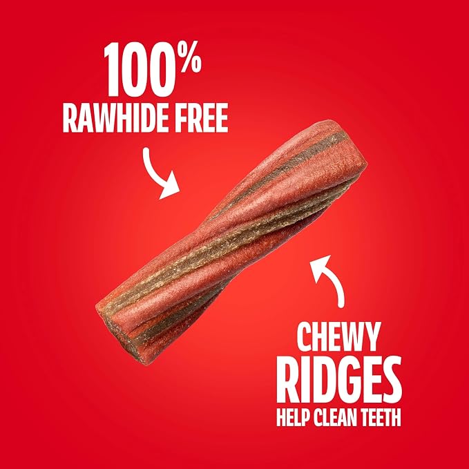 Milk-Bone Comfort Chews With Real Beef, 30 Mini Dog Chews | 5 (6-count) bags, For dogs 5-30 lbs., Rawhide-free dog chews, Unique chewy texture, Made with real beef