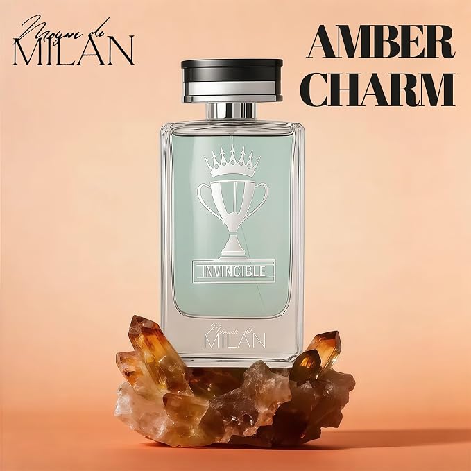 A CENTER Men's Cologne Gift Set of 4(MilanInvin&InvincibAquaSP&MCH&GREY) - 3.4 Fl Oz Each | Vanilla Bourbon, Leather & Amber Floral Fragrance | Luxury Eau de Toilette
