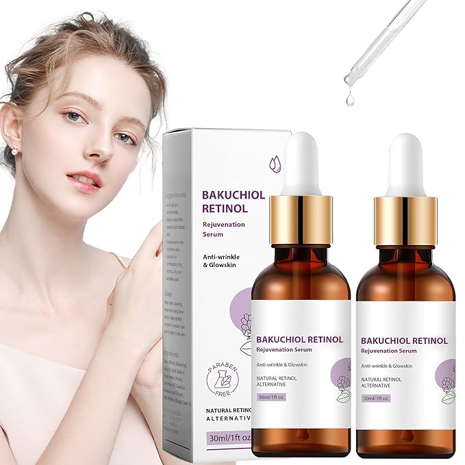 2 PCS Venature Bakuchiol Retinol Rejuvenation Serum, Bakuchiol Retinol Serum Korean for Face, Retinol Serum for Wrinkles, Reduce Wrinkles