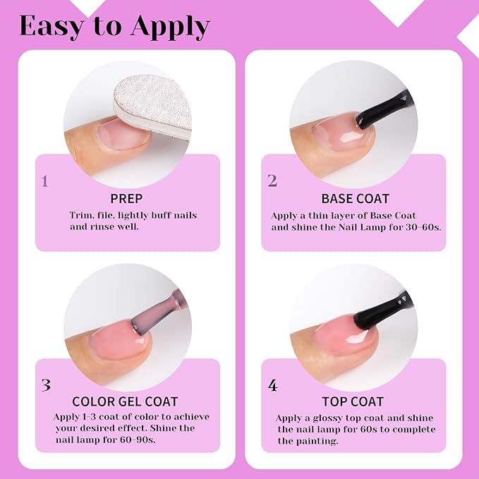 Pastel Purple Gel Nail Polish,Macaron Bright Purple Gel Polish for DIY Nail Art and Manicure Salon, 0.51 Fl Oz Neon Purple UV/LED Soak off Gel Polish - GP0021