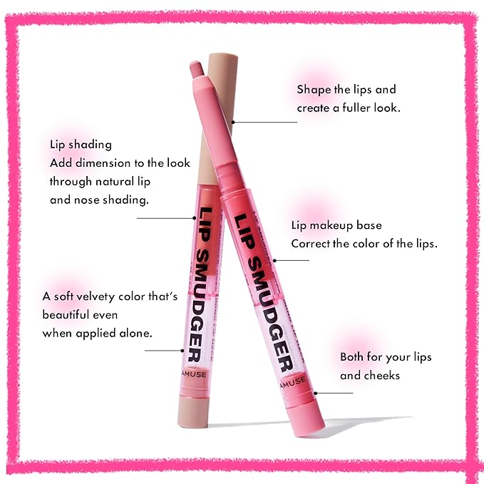 Amuse Seoul Lip Smudger (01 BOKSOONGA) | nude peach | lip liner, matte, creamy, soft, velvety, cruelty-free, lipcare, long-lasting, multiuse, vegan