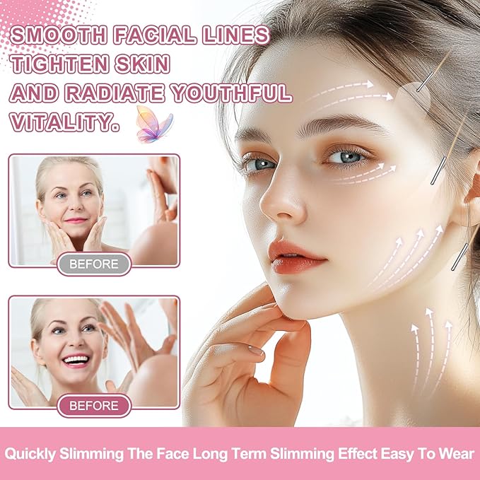 180PCS Face Lift tape Invisible, Face Lift Tape with 8 bands, Neck Tape Lifting Invisible - Waterproof Instant V-Shaped Lifting Patches for Sagging Skin, Eyes, Double Chin & Wrinkles