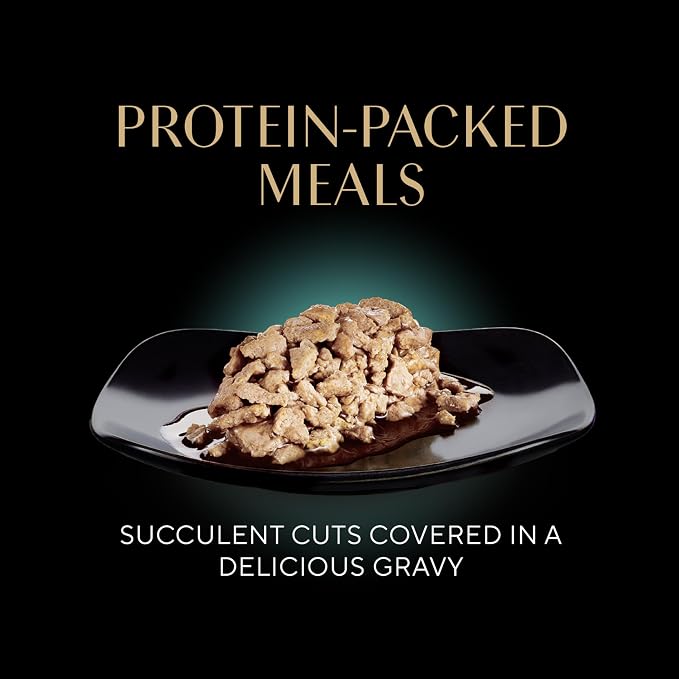 Sheba Perfect Portions Cuts Wet Cat Food, Variety Pack, 2.6 oz, 36 ct | Grain-free, Chicken, Tuna & Turkey, 72 servings, no by-products/fillers/artificial flavors, snap-peel-serve twin-pack trays
