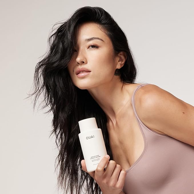 OUAI Medium Conditioner Refill - Hydrating Hair Conditioner with Coconut Oil, Babassu Oil, and Keratin - Strengthens, Repairs and Adds Shine - Paraben and Phthalate Free Hair Care Products (32 Oz)