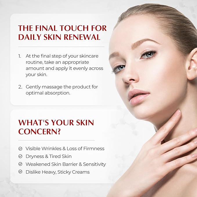 JEU'DEMEURE Intensive Adenosine Ceramide & Peptides Korean skin care Night Moisturizer Cream for Regenerating, Ultra-Deep Hydrating, Skin Repair, Rich Texture, Anti-Aging 1.7 oz