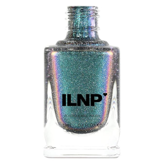 ILNP Stardust (H) - Unique Silver to Teal Holographic Ultra Chrome Nail Polish