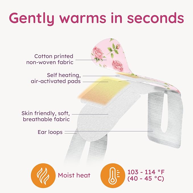 16 Pack Rose Steam Eye Mask for Dryness, Puffiness, Strain & Relaxation, Heated Eye Mask for Sleep & Travel, Self-Heating & Disposable Warm Compress, Travel Essentials, Relaxation Gifts for Women