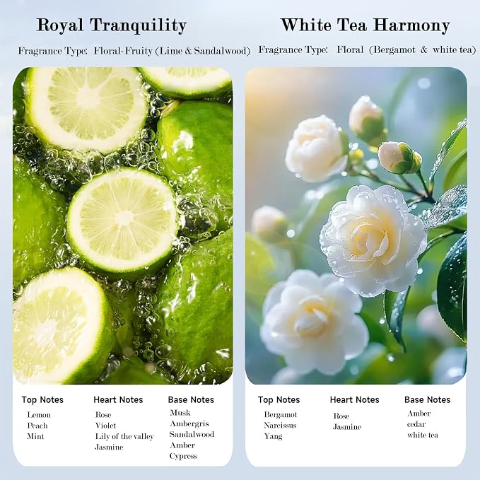 Waterless Diffuser for Essential Oil, Plug in Wall Scent Diffuser for Home, Quiet Cold Air Aromatherapy Diffuser with 500 Sq Ft Coverage, Includes 2×30ml Hotel-Inspired Oils (White)