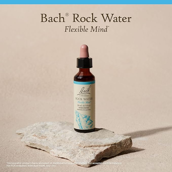 Bach Original Flower Remedies, Rock Water - Flexible Mind - Natural Homeopathic Flower Essence for Emotional Balance - Vegan, Gluten Free, Sugar Free - 20mL Dropper