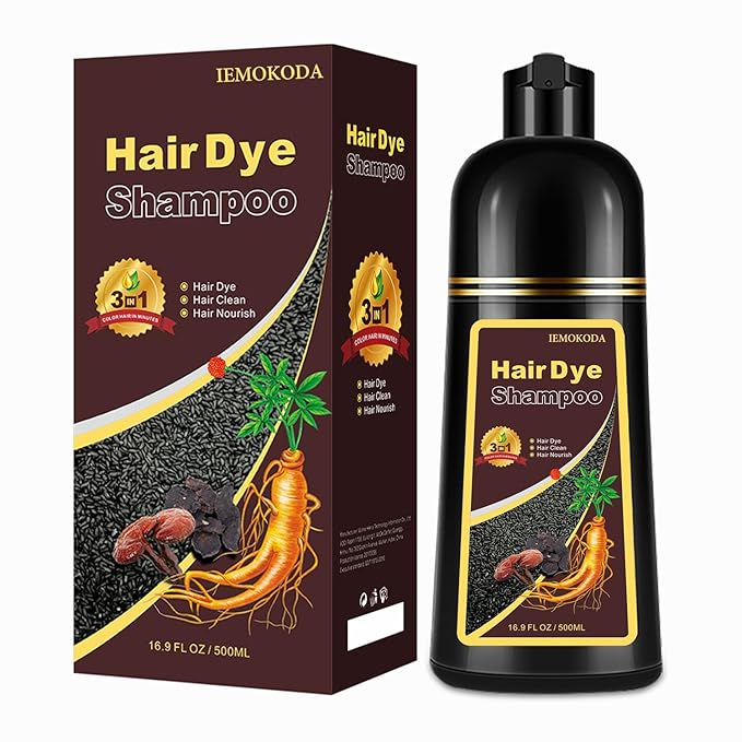 Agthyuve Hair Dye Shampoo 3 in 1, Chestnut Brown Hair Dye 16.9 FL Oz, Hair Shampoo, Semi-Permanent Hair Color Shampoo, Lasts 30 Days (Chestnut Brown)