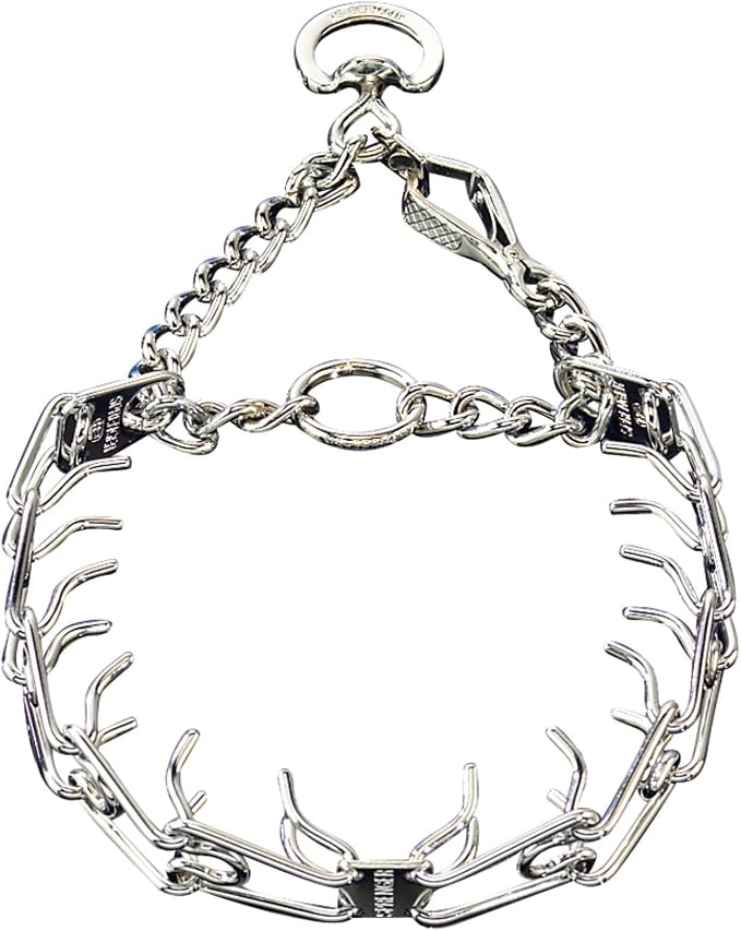 Herm Sprenger Chrome Plated Steel Training Prong Collar with Quick Release Snap for Dogs, Small, 2.25mm, 16-Inch (Neck Size up to 12-13 inches)