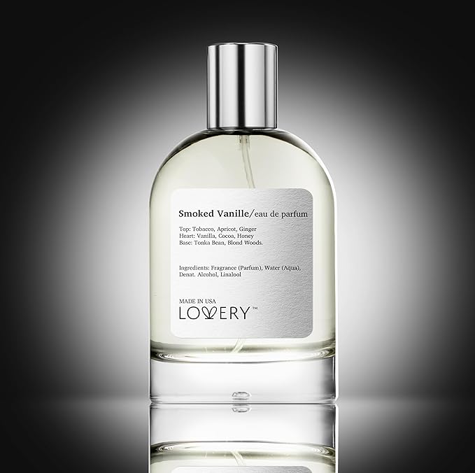 LOVERY Smoked Vanille Perfume Inspired by T.F.ord, Long Lasting Pure Vanilla for Women & Men, Clean Fragrance Spray, 100ml for Womens Birthday - USA