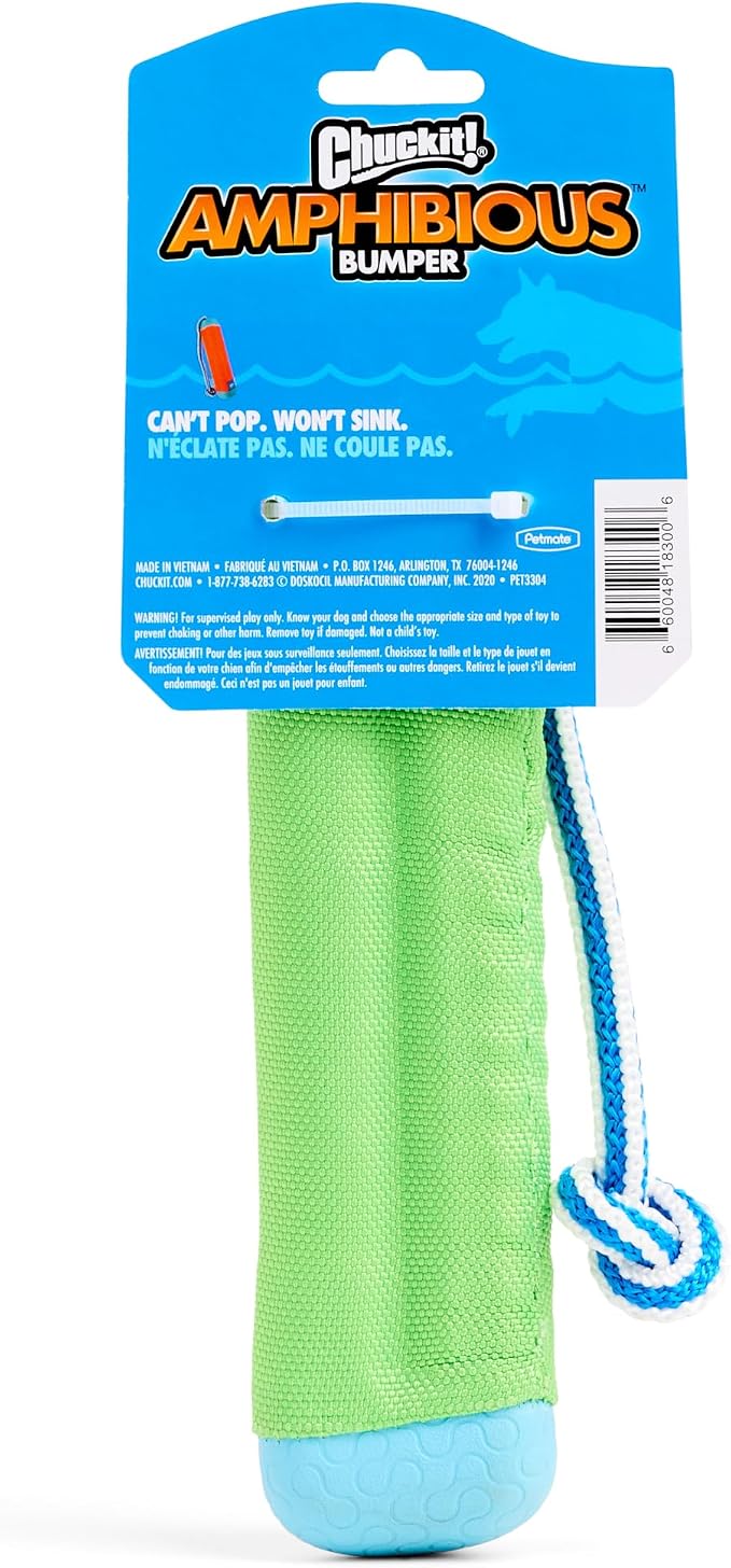 Chuckit! Amphibious Bumper Dog Fetch Toy, Small, Floats, for Water Play