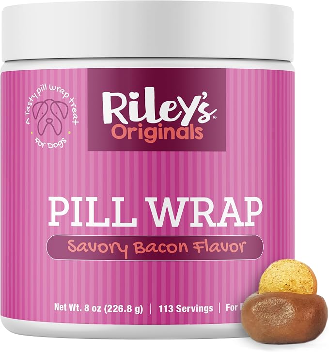 Riley's Pill Wrap for Dogs - Savory Bacon Pill Paste for Dogs - 8oz