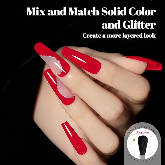 YTD Likomey Chili Red Gel Nail Polish,15ml Salon Home DIY Nail Art Manicure and Pedicure Fall Winter Soak Off UV Color Varnish,CS447