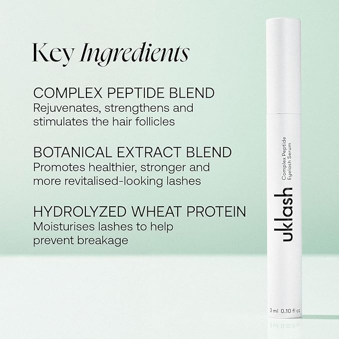 UKLASH | Complex Lash Serum | UK's #1 Rated Lash Serums for Stronger, Longer Lashes - Peptide Serum, Cruelty-free, Prostaglandin & Paraben-free - Recommended for All Skin Tones