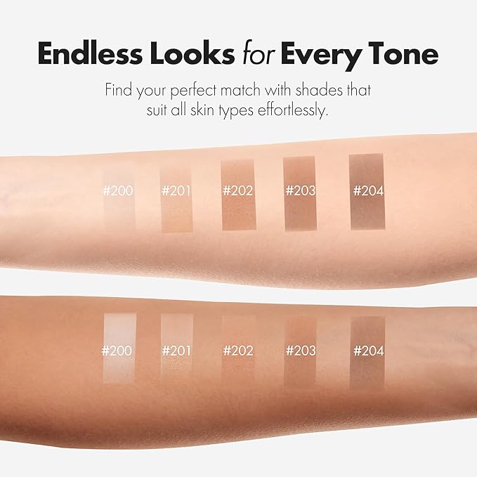 Blanc Cover Cream Stick V White - Korean Color-Changing Foundation Stick with Volufiline - Medium to Full Coverage Dewy Finish Base Makeup - Dual-Ended with Detachable Brush (204 Tan)