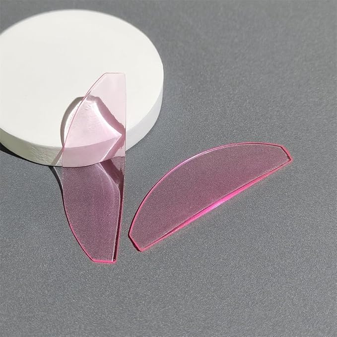 Libeauty 1mm Ultra Thin Flat Lash Lift Shields, Korean Lash Lift Pads for Step 1 Softening Only, Self Adhesive Glueless Silicone Lash Rods with Storage Case, Professional & DIY Supplies, Pink