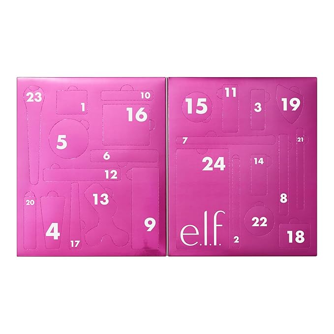 e.l.f. Sleigh the Holidays 24-Day Advent Calendar 2025, Skincare Essentials & Festive Makeup In Limited-Edition Shades, Vegan & Cruelty-Free