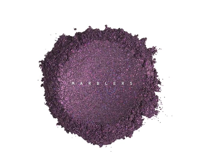 MARBLERS Glitter Mica Powder [Mystic Purple] 0.14oz (4g) | Glitter Mica | Highly Pigmented | Non-Toxic, Vegan, Cruelty-Free | Eyeshadow, Body Butter, Nail Polish, Nail Art | Party, Body, Face Makeup