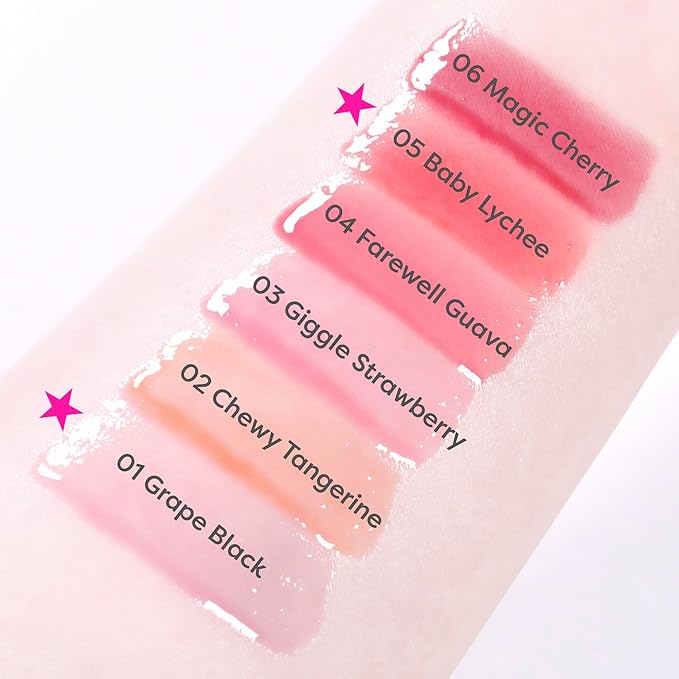 COLORGRAM FRUITY GLASS GLOSS 05 BABY LYCHEE | Non-Sticky Glossy Lip Tint with Glass-Like Shine | Long-Lasting Hydrating Lip Gloss for Smooth & Plump Lips