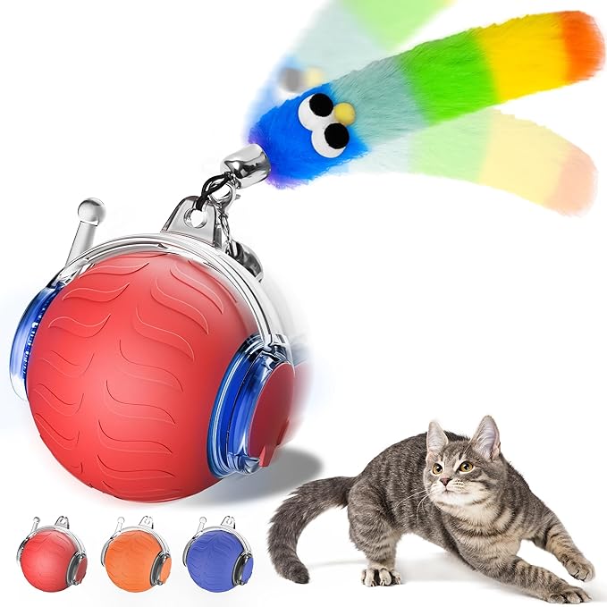 UPSKY Interactive Cat Toy, Smart Moving Cat Ball Toys for Indoor Cats