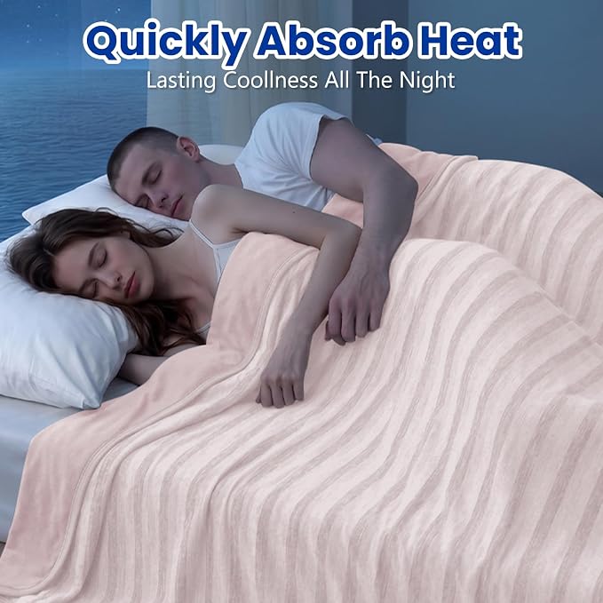Cooling Blanket Queen Size- 90"x90" Summer Cooling Throw Blanket for Hot Sleepers Arc-Chill Q-Max >0.45 Cool Fiber, Keeps Cool for Night Sweats, Soft Lightweight Sofa Blankets for Kid Adults