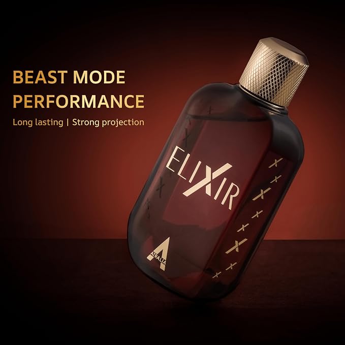 Atralia Elixir Eau de Parfum 100ML | Fresh Amber Woody Perfume for Men | Long Lasting Fragrance with Mint, Lavender, Bergamot, Amber & Vanilla