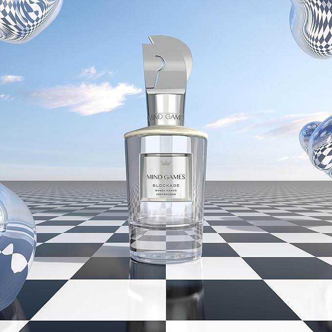 MIND GAMES Blockade - Luxury Perfume with Notes of Pink Pepper, Lavender, Patchouli & Ambrostar - Elegant Extrait de Parfum for Women & Men - Woody & Fruity Perfume - 100 mL/3.4 oz