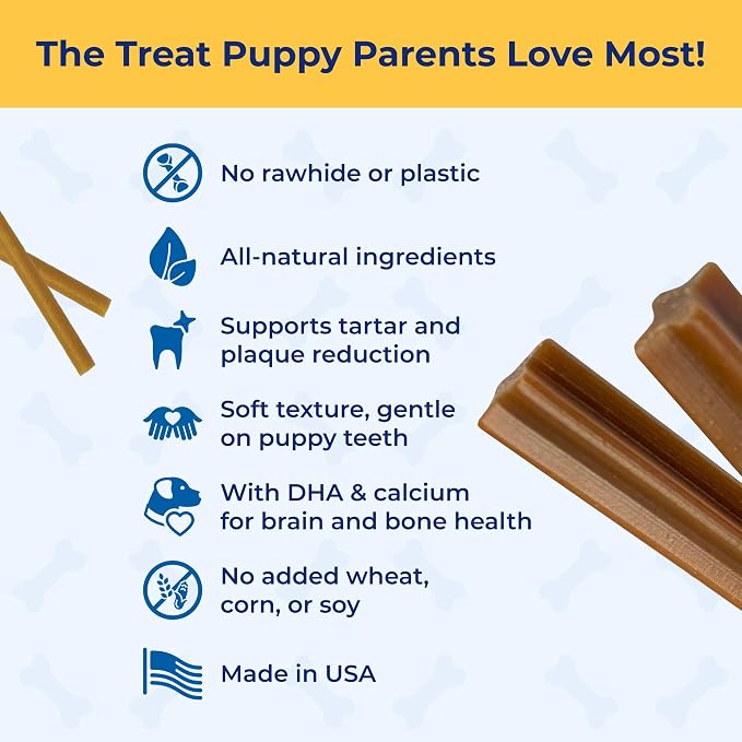 N-Bone Puppy Teething Sticks Variety Pack, Chicken & Pumpkin & Peanut Butter Flavor, 3.74 Ounce (Pack of 6)