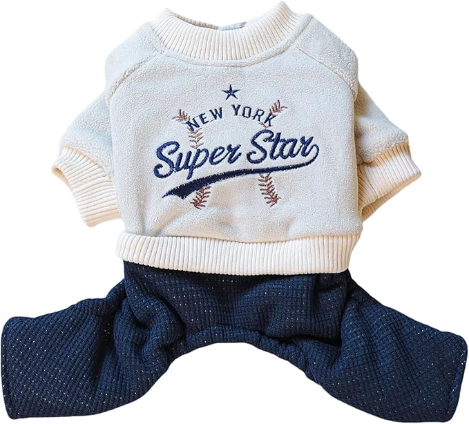 Dog Stylish Overalls Comfortable Puppy One Piece Outfits Summer Bib Overalls for Small Dogs Cute Pet Jumpsuit Onesie Chihuahua Yorkies Birthday Holiday Clothes Costume