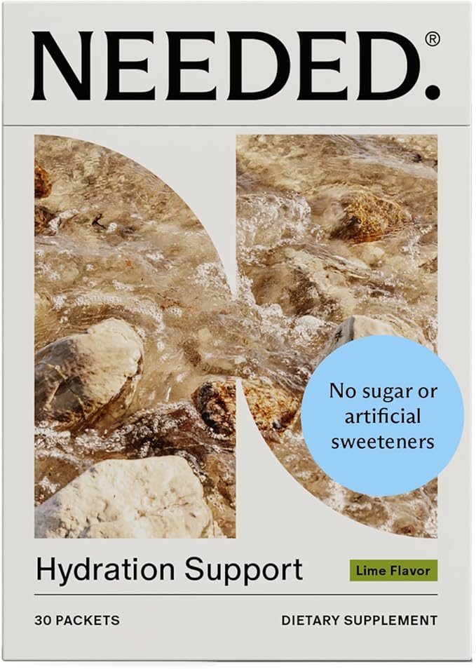 Needed. Hydration Support with Electrolytes & Trace Minerals – Electrolytes for Pregnancy & During Lactation - 30 Hydration Packets Lightly Sweetened with Hint of Lime