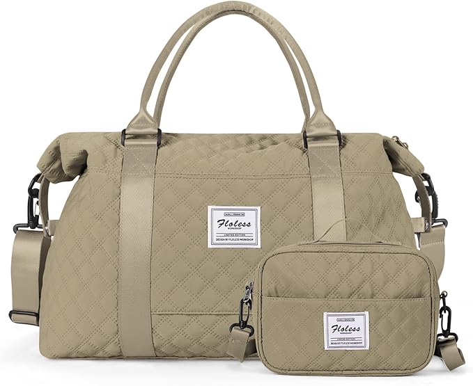 Travel Duffel Bag, Carry On Overnight Weekender Bags for Women | Travel Bag with Wet Pocket & Trolley Sleeve, For Spirit Airlines 18x14x8 Personal Item Bag
