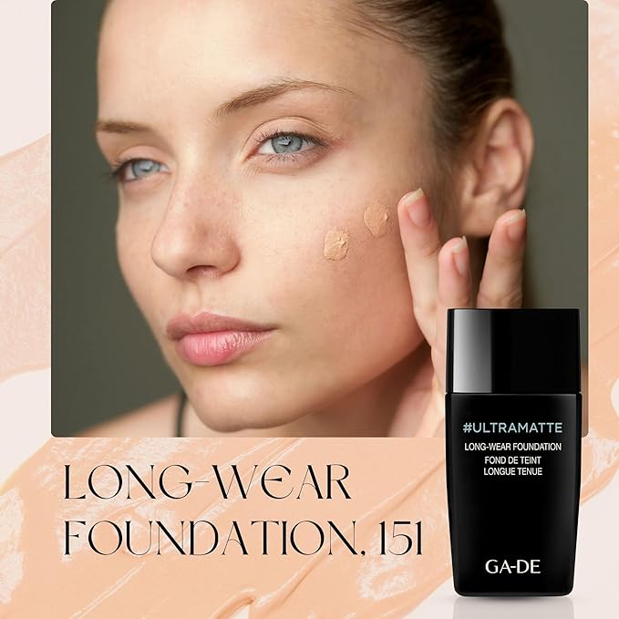 GA-DE Ultramate Long-Wear Foundation, 151 - Sweat-Resistant and No-Transfer Cream Foundation - Face Makeup for Flawless Ultra-Matte Finish - 1 oz