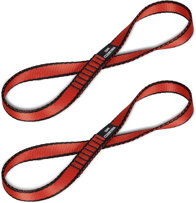 18MM Nylon Climbing Sling Runner 23KN CE2008/EN566 Strong Webbing Straps for Rock Climbing,Mountaineering, Rappelling, Swing, Yoga Hammock etc