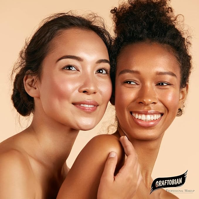 Graftobian HD Glamour Crème Foundation 1/2oz, Weightless Full Coverage Makeup, 65 Inclusive Shades, For All Skin Types, Natural or Full-Glam Looks, For Professionals and Beginners (Spiced Latte)