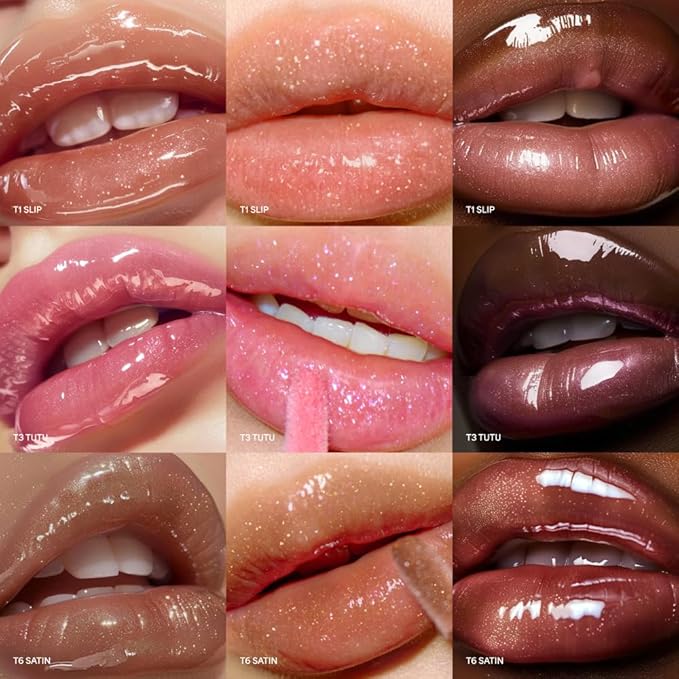 ENTROPY MAKEUP Tulle Lip Gloss, Lightweight 3D Pearl Shimmer, Ultra-Gloss High Shine, Non-Sticky Moisturizing Lip Gloss with Peptide Complex, Silk
