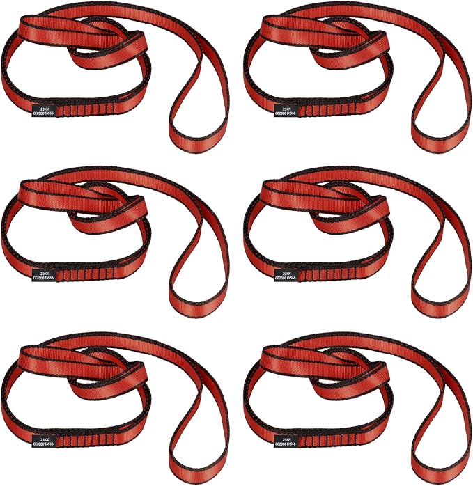 18MM Nylon Climbing Sling Runner 23KN CE2008/EN566 Strong Webbing Straps for Rock Climbing,Mountaineering, Rappelling, Swing, Yoga Hammock etc