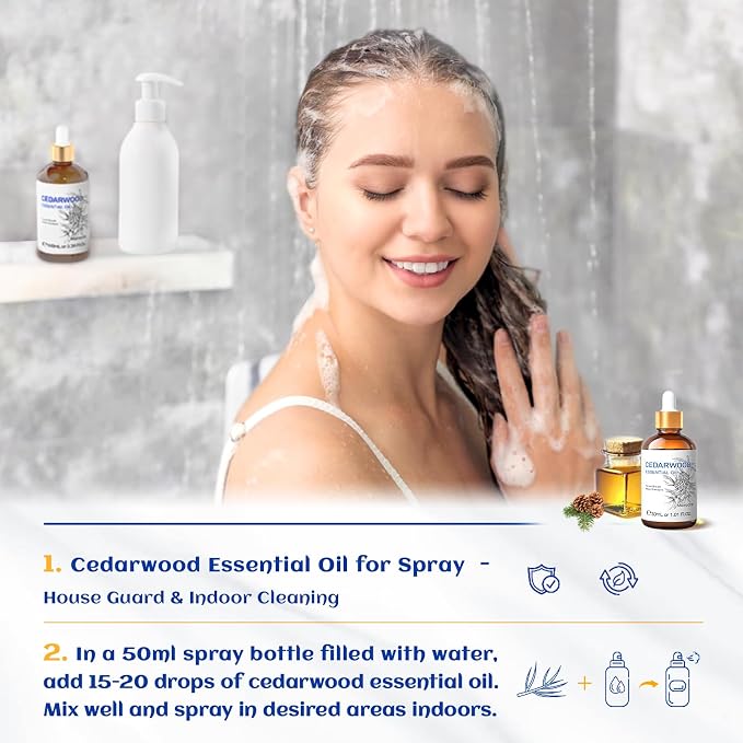 HIQILI 1 Fl Oz Cedarwood Essential Oil, Cedarwood Oil for Hair, Diffuser, Aromatherapy - 30ML | For Massage Skin Care Soap Bath Bombs Lotions Boost Scalp Circulation Reduce Hair Loss Fade Acne Marks - 30mL / 1.01 fl.oz