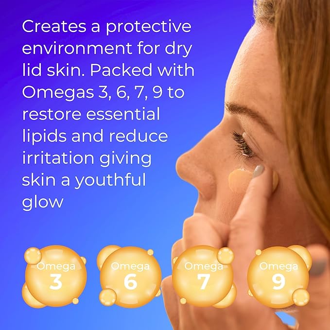 Blinkjoy Restorative Under Eye Balm – Anti-Aging Moisturizing Eye Balm with Omegas to Reduce Dryness & Fine Lines – Optometrist & Dermatologist Recommended, Fragrance-Free