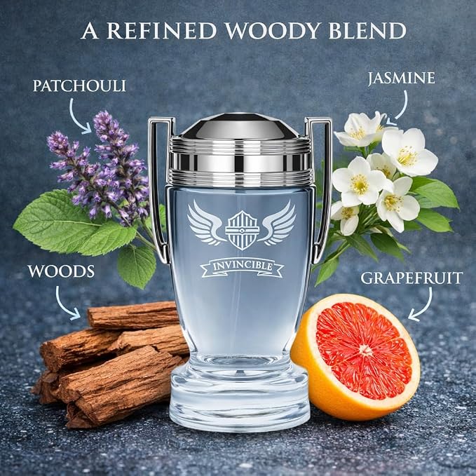 Sandora Fragrances Perfume for Men – Fresh Aquatic Woody Cologne with Grapefruit, Jasmine & Patchouli – Bold Refreshing Fragrance – Eau de Parfum 100ml (3.4 fl oz)