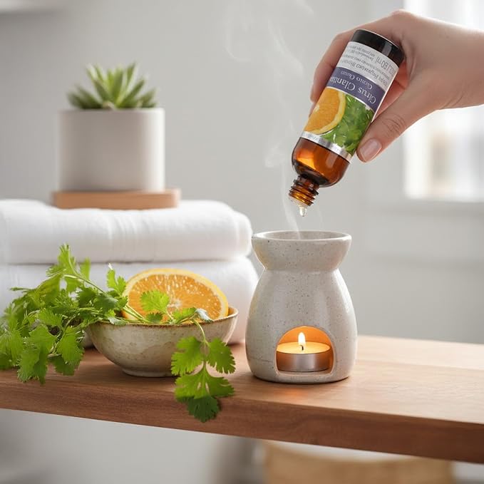 Hosley Set of 2 Citrus Cilantro Fragrance Warming Oils 5 Ounce Ideal Gift for Weddings Spa Reiki Meditation Bathroom Settings P1