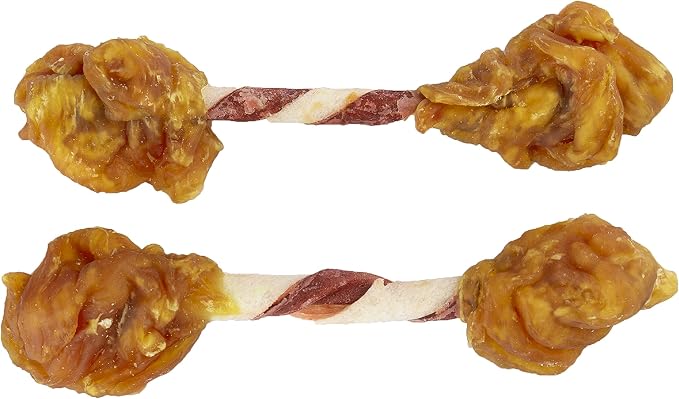 GOOD 'N' FUN Double Pops Long-Lasting Dog Treat, 5.5 oz (3 Pack) | Premium Pork and Beef Hide Chew Wrapped with Real Chicken, Supports Dental Health and Mental Stimulation, For Adult Dogs