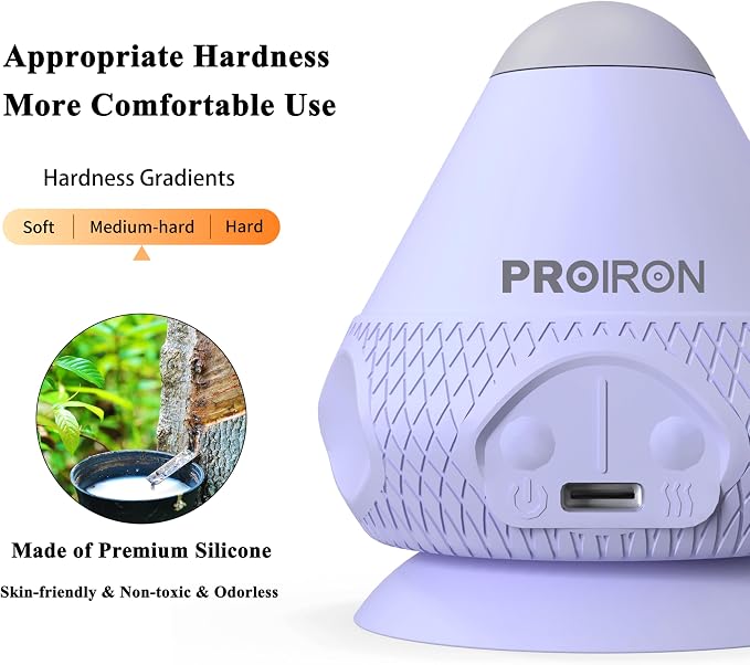 PROIRON Mountable Massage Ball with Suction Cup Pinpoint Deep Tissue Muscle Knot & Sore Relief, Vibration & Heating Trigger Point Massage Tool for Back Neck, Self-Massage Tool