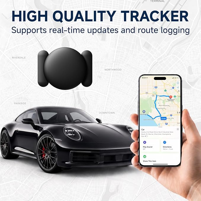 Magnetic GPS Tracker for Vehicles No Subscription for iOS and Android 1 PCS | Mini GPS Car Tracker for Bike, Luggage, Pet, Motorcycles, Valuables